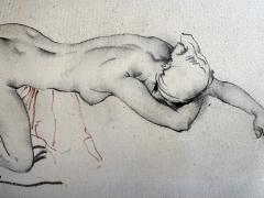 Sir William Russell Flint Sensuous Reclining Nude Original Work on Paper Signed  - 4722986