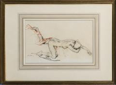 Sir William Russell Flint Sensuous Reclining Nude Original Work on Paper Signed  - 4722987