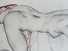 Sir William Russell Flint Sensuous Reclining Nude Original Work on Paper Signed  - 4722988