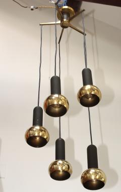 Sische Simon and Schelle Mid Century Modern Brass Pendant By Sische - 1341140