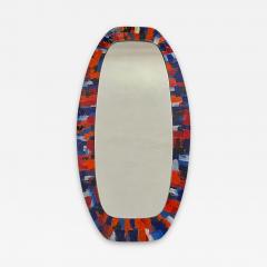 Siva Poggibonsi 1950s Oval mirror in enamelled metal - 2791144