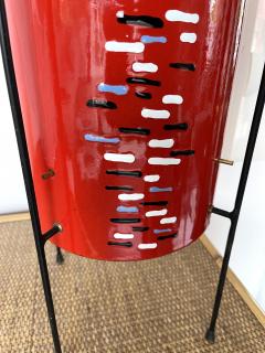 Siva Poggibonsi Mid Century Enamel Metal Lamp by Poggibonsi Italy 1960s - 2475276