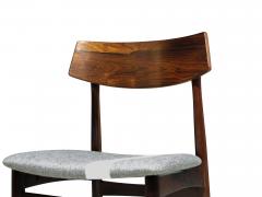 Six 6 Restored Mid Century Danish Rosewood Dining Chairs 1955 - 4314761