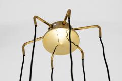 Six Armed Brass Pendant by Paavo Tynell for Taito Oy - 2665755