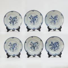 Six Blue and White Qing Dynasty plates from first half of 18th century  - 1689002