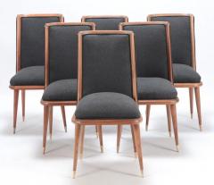 Six Elegant Dining Chairs with Recent Fabric - 3141609