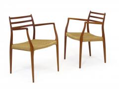 Six JL Moller Model 62 78 Carver Dining Chairs in Teak and Papercord - 918116