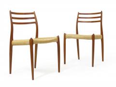 Six JL Moller Model 62 78 Carver Dining Chairs in Teak and Papercord - 918117