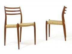 Six JL Moller Model 62 78 Carver Dining Chairs in Teak and Papercord - 918118