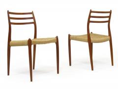 Six JL Moller Model 62 78 Carver Dining Chairs in Teak and Papercord - 918119