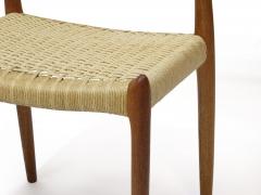 Six JL Moller Model 62 78 Carver Dining Chairs in Teak and Papercord - 918121