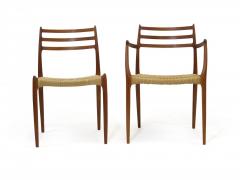 Six JL Moller Model 62 78 Carver Dining Chairs in Teak and Papercord - 918124