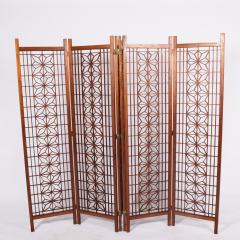 Six Panel Teak Screen Room Divider - 664870