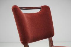 Six Upholstered Beech Dining Chairs by a European Cabinetmaker Europe ca 1950s - 4647396