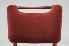 Six Upholstered Beech Dining Chairs by a European Cabinetmaker Europe ca 1950s - 4647397