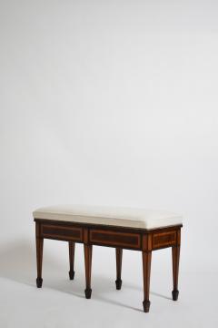 Six legs marquetry bench XIXth c  - 4705109