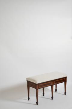 Six legs marquetry bench XIXth c  - 4705110
