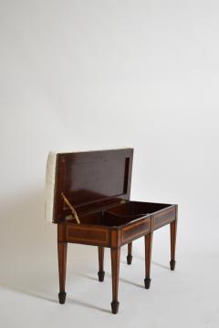 Six legs marquetry bench XIXth c  - 4705111