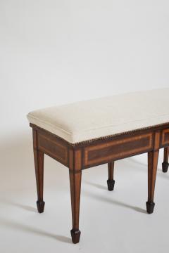 Six legs marquetry bench XIXth c  - 4705112