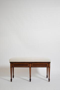 Six legs marquetry bench XIXth c  - 4705113