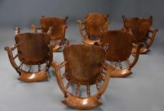 Six mid 19th century smokers bow Windsor or Captain s chairs - 4757022