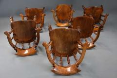 Six mid 19th century smokers bow Windsor or Captain s chairs - 4757024