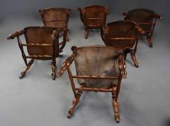 Six mid 19th century smokers bow Windsor or Captain s chairs - 4757025