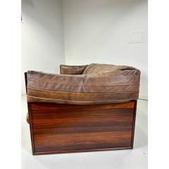 Skipper Mobler 1970s Skipper Mobler Leather and Rosewood Sofa - 4447376