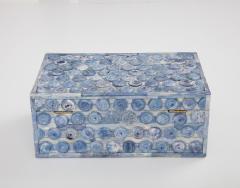 Sky Blue Disc Embellished Box - 2741568