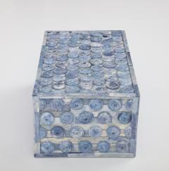 Sky Blue Disc Embellished Box - 2741569