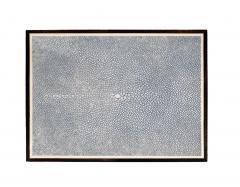 Sky Blue Shagreen and Macassar Ebony Box with Bone Inlay - 4206855