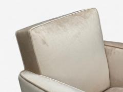 Slagelse Mobelfabrik Beige Velvet Beech Lounge Chairs Denmark 1940s - 4384973