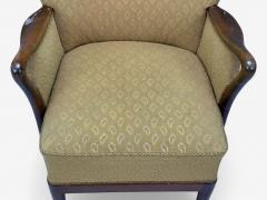 Slagelse Mobelvaerk Fabric Wood Sculptural Arm Chair Denmark 1960s - 4387687
