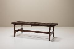 Slatted Bench In Meranti Wood Italy 1950s - 3444743