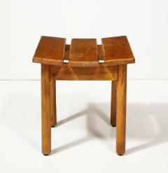 Slatted Oak Stool France c 1960 - 4100335