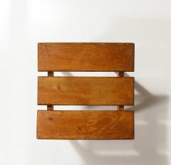 Slatted Oak Stool France c 1960 - 4100338
