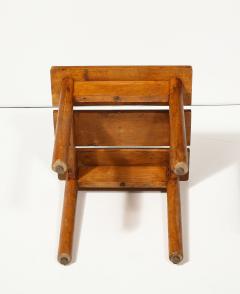 Slatted Oak Stool France c 1960 - 4100341