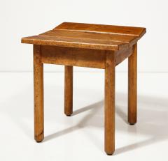 Slatted Oak Stool France c 1960 - 4100342