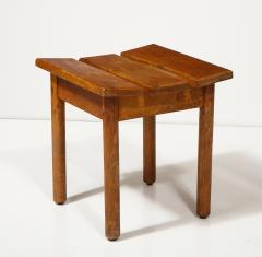 Slatted Oak Stool France c 1960 - 4100343