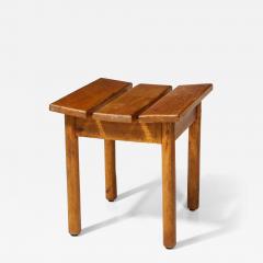 Slatted Oak Stool France c 1960 - 4102035
