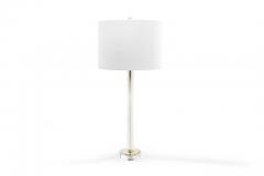 Sleek Glass and Brass Table Lamp - 934588