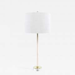 Sleek Glass and Brass Table Lamp - 935839