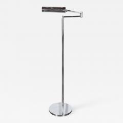 Sleek Mid Century Modernist Chrome Swing Arm Floor Lamp - 1703244