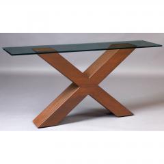 Slim Modernist Corten Steel Console France 1970s - 307461