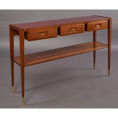 Slim and Elegant Italian Console with Three Drawers Italy 1950s - 2390515