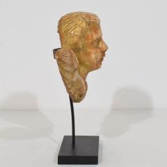 Small 18th Century French Baroque Carved Giltwood Angel Head on Wings - 4509080