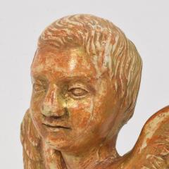 Small 18th Century French Baroque Carved Giltwood Angel Head on Wings - 4509082