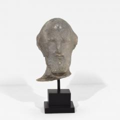 Small 18th Century French Carved Stone Baroque Head Of A Saint - 4242205