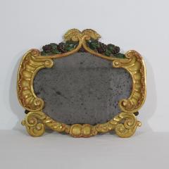 Small 18th Century Italian Carved Giltwood Baroque Mirror - 4108375