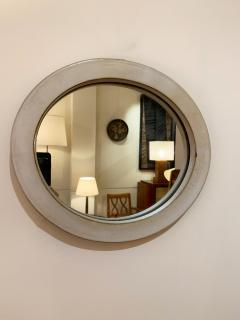 Small 1950s Oval Stoneware Ceramic Mirror - 1493342